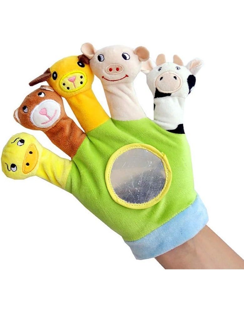 Gonice Hand Finger Plush Puppets Glove, Animal Finger Puppet for Children Early Education Toys  - Image 1
