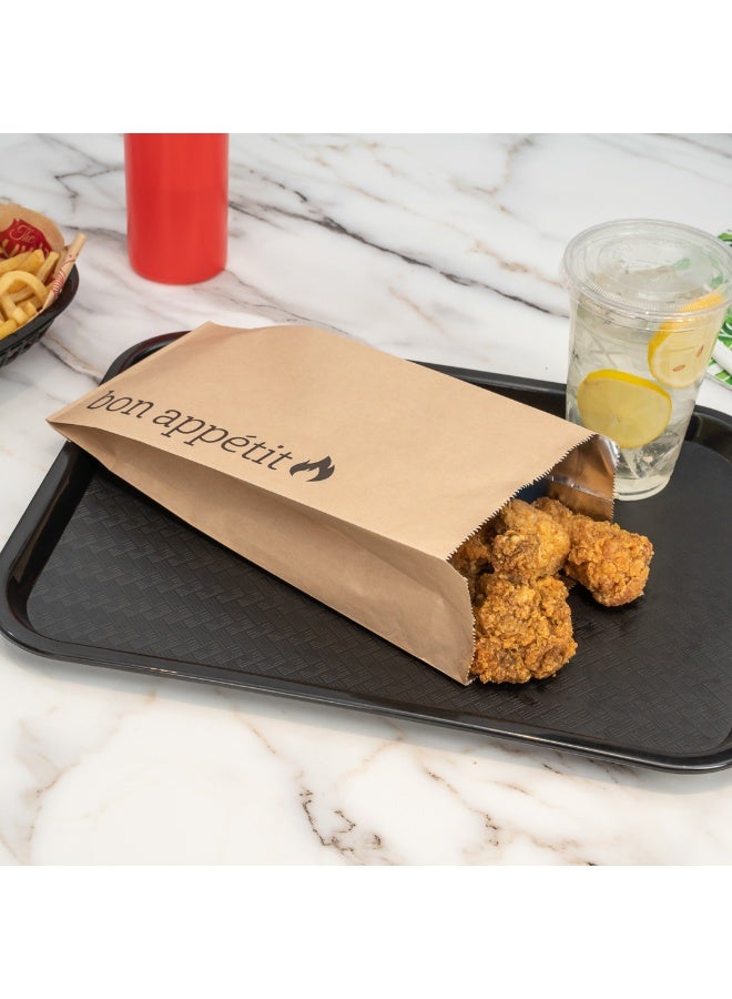 Restaurantware Bag Tek 6.5 x 4.1 Inch Foil Food Bags, 100 Half Gallon Hot Dog Wrappers - Greaseproof, Non Vented, Kraft Paper Hot Food Wraps, Disposable, For To Go Meals - Image 3