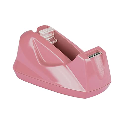 Acrimet Premium Desktop Tape Dispenser, Plastic, Non-Skid Base (Heavy Duty) (Pink Color) - Image 2