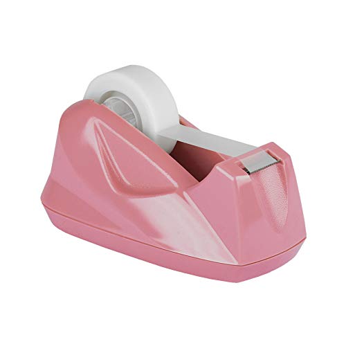 Acrimet Premium Desktop Tape Dispenser, Plastic, Non-Skid Base (Heavy Duty) (Pink Color) - Image 1