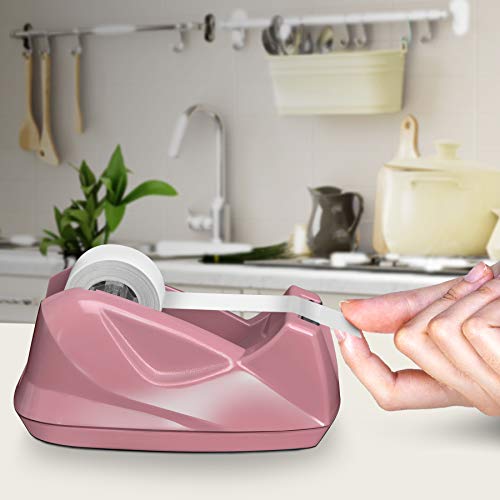 Acrimet Premium Desktop Tape Dispenser, Plastic, Non-Skid Base (Heavy Duty) (Pink Color) - Image 4