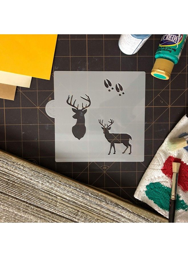 Designer Stencils Deer Buck Cookie And Craft Stencil | Forest Animal Cookie And Diy Craft | Reusable Stencil For Painting Decoration | Cm120 By Designer Stencils - Image 5