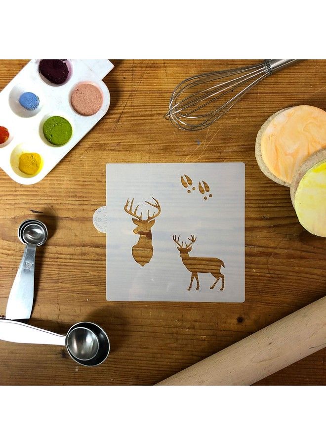 Designer Stencils Deer Buck Cookie And Craft Stencil | Forest Animal Cookie And Diy Craft | Reusable Stencil For Painting Decoration | Cm120 By Designer Stencils - Image 4