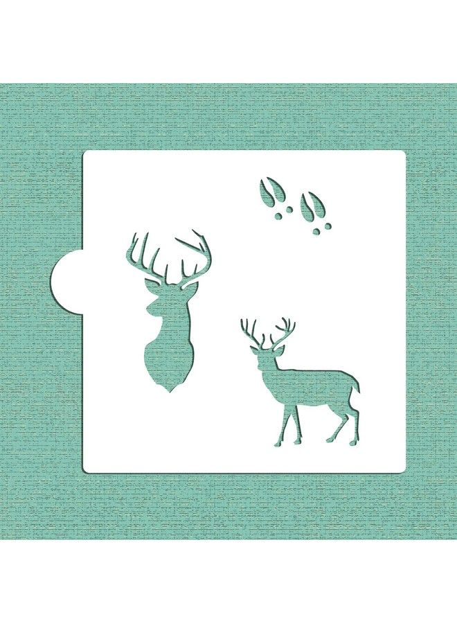 Designer Stencils Deer Buck Cookie And Craft Stencil | Forest Animal Cookie And Diy Craft | Reusable Stencil For Painting Decoration | Cm120 By Designer Stencils - Image 3