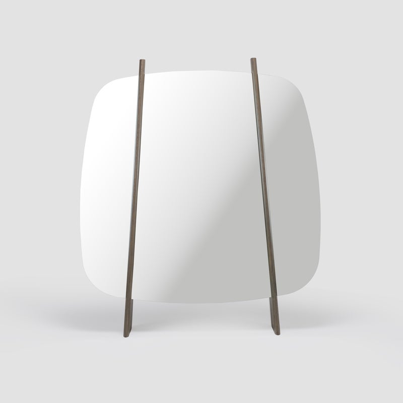 AL HUZAIFA FURNITURE Bernadette Mirror In Ash Solid Wood - Image 1