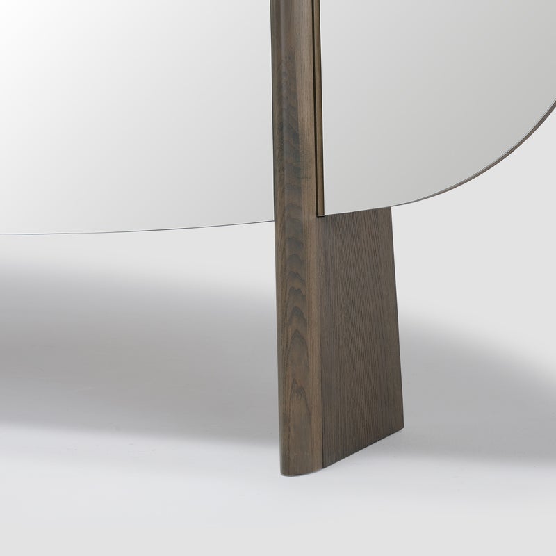 AL HUZAIFA FURNITURE Bernadette Mirror In Ash Solid Wood - Image 3