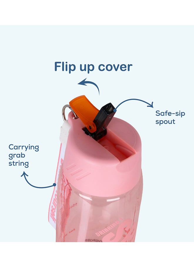 HYDROBREW - Water Bottle With Grab String 800 ML - Pink - Image 1