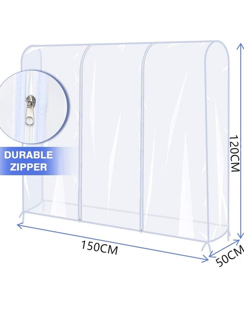 Hanayo - Waterproof Dustproof Foldable Large Capacity Clothes Rail Cover, Garment Rack Cover, Cloth Cover, Clothes Rack Cover, Clothes Protector, Clothes Garment Rail Cover, Garment Hanging Coat with Zipper - Image 1