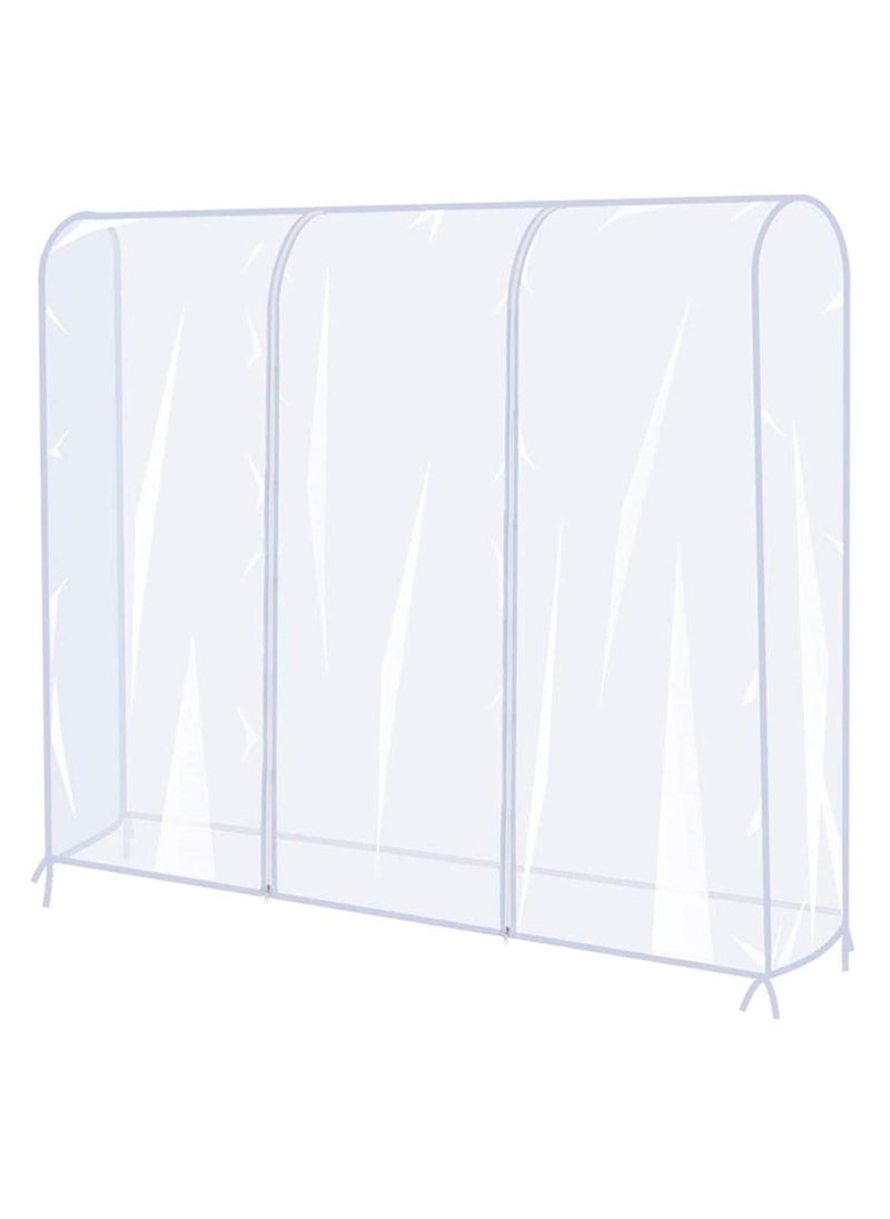 Hanayo - Waterproof Dustproof Foldable Large Capacity Clothes Rail Cover, Garment Rack Cover, Cloth Cover, Clothes Rack Cover, Clothes Protector, Clothes Garment Rail Cover, Garment Hanging Coat with Zipper - Image 1