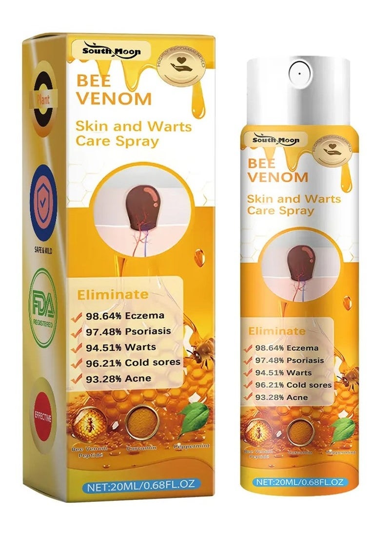 SOUTH MOON South Moon Bee Venom Skin And Warts Care Spray, Skin Tags Remover ,Skin Tag Spray ,Body Care Spray Moisturizing, Cleaning Repairing Skin 20ml  - Image 1