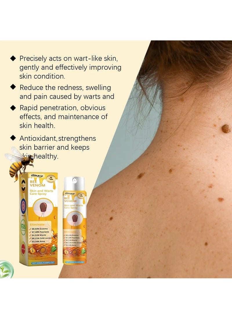 SOUTH MOON South Moon Bee Venom Skin And Warts Care Spray, Skin Tags Remover ,Skin Tag Spray ,Body Care Spray Moisturizing, Cleaning Repairing Skin 20ml  - Image 2