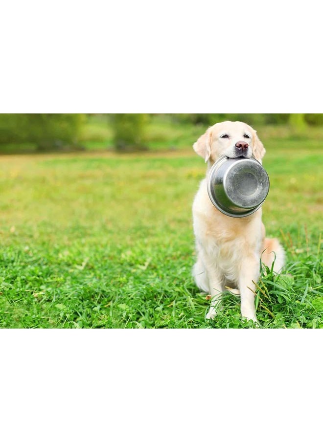 Hell Blues - Pack of 3 Stainless Steel Dog Bowl ~ 9" Pet Food and Water Bowls Easy to Clean Metal Dish for Raised Feeder with Opening 8.3-8.8" - Image 1