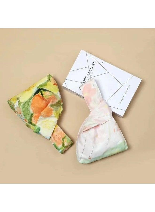 Chinese Style Persimmon Cat Handbag Wrist Bag Portable Clutch Women's Mobile Phone Change Walking Bag Portable Storage Bag-Color:Rose-Size:Double-sided Pattern Double-layer Thickening + Lining  - Image 4