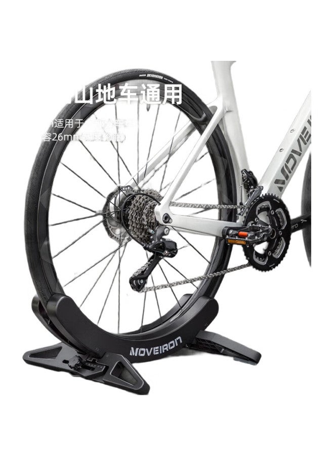 Move Iron Bicycle Parking Rack, Road And Mountain Bike Display Stand, Adjustable Foot Support, Portable Base For Home Use - Image 1