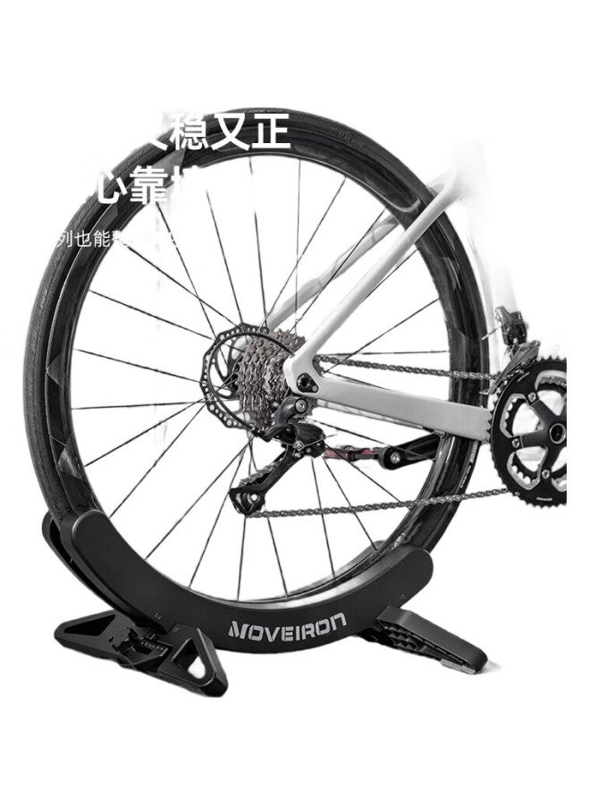 Move Iron Bicycle Parking Rack, Road And Mountain Bike Display Stand, Adjustable Foot Support, Portable Base For Home Use - Image 2