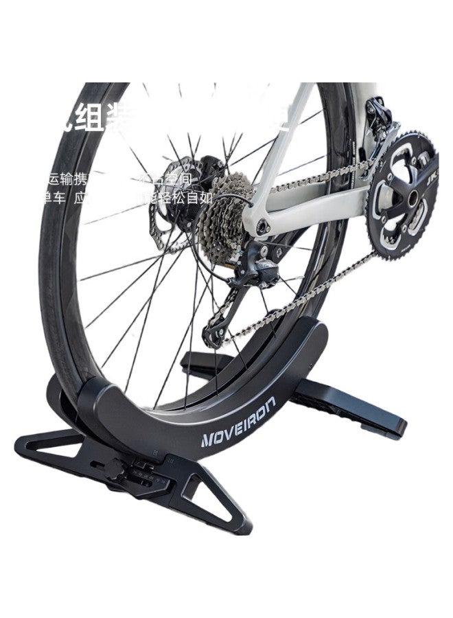 Move Iron Bicycle Parking Rack, Road And Mountain Bike Display Stand, Adjustable Foot Support, Portable Base For Home Use - Image 3