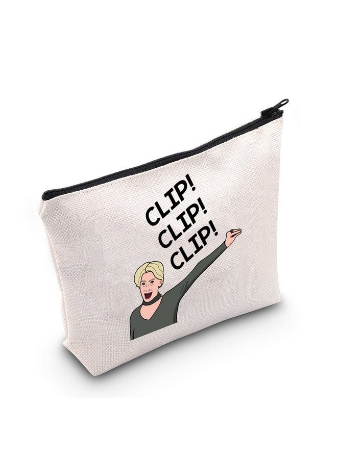 LEVLO Real Housewives Tv Show Cosmetic Bag Dorinda Medley Fans Gift Clip Clip Clip Makeup Zipper Pouch Bag (Clip Clip Clip) - Image 2