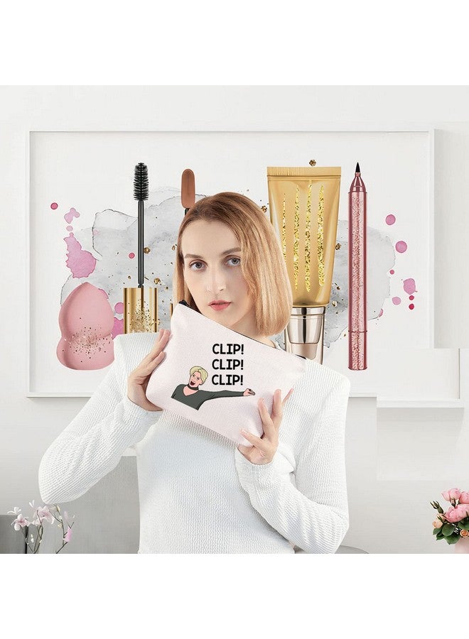 LEVLO Real Housewives Tv Show Cosmetic Bag Dorinda Medley Fans Gift Clip Clip Clip Makeup Zipper Pouch Bag (Clip Clip Clip) - Image 3