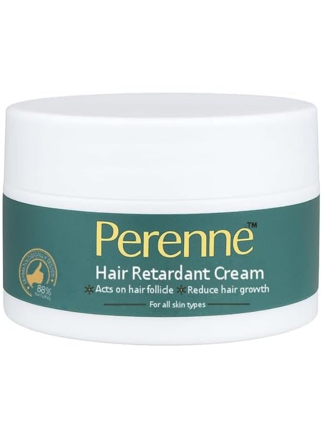 Perenne Hair Retardant Cream - Natural Reduction Lotion For Face & Body, Slows Unwanted Growth, Hydrating Paraban-Free Formula, Dermatologist Tested, 8 Gm