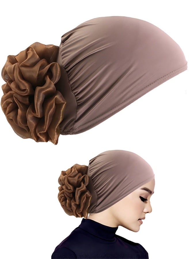 Turban Headwrap Hats for Women  Twist Solid Flower Caps Pre Tied Chemo Beanies Headwear for Cancer Headcover - Image 1