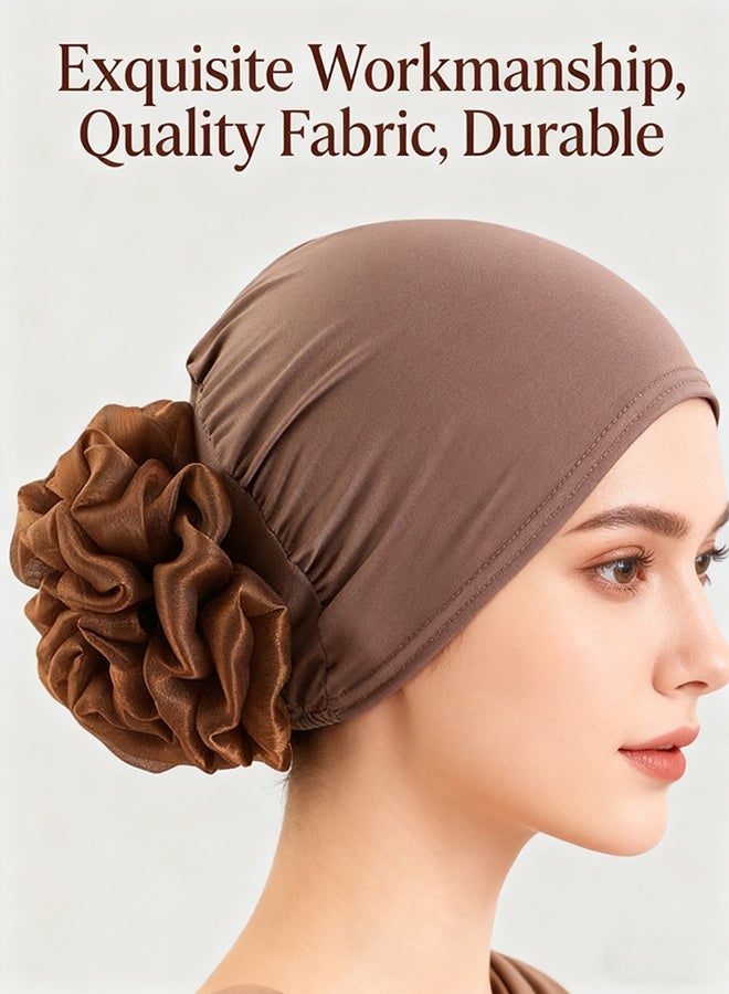 Turban Headwrap Hats for Women  Twist Solid Flower Caps Pre Tied Chemo Beanies Headwear for Cancer Headcover - Image 5