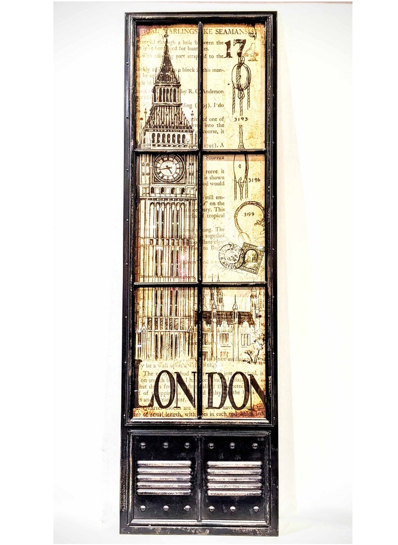 ANTIC LINE GLASS WALL PLAQUE LONDON 