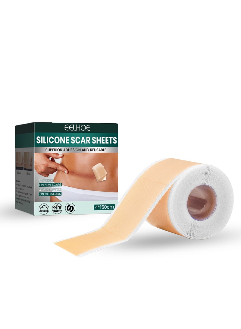 EELHOE 4cm*1.5m Fade Scar Sticker Efficient Beauty Scars Removal Silicone Gel Skin Tone Self-adhesive Acne Burn Repair Patch - Image 2