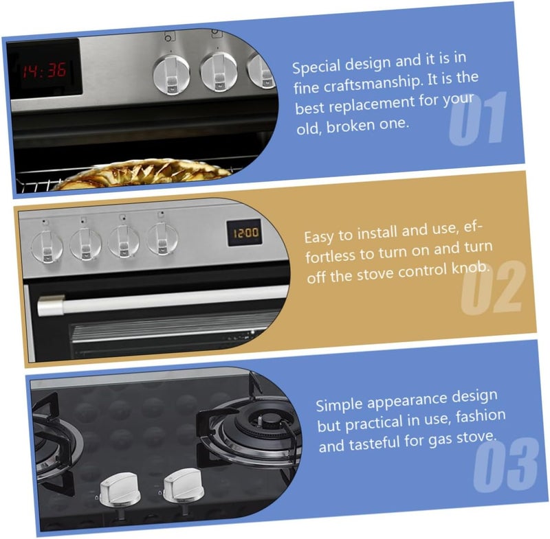 OSALADI 6pcs Alloy Gas Stove Knob Gas Cooker Stove Off Knobs Easy Install Kitchen - Image 4