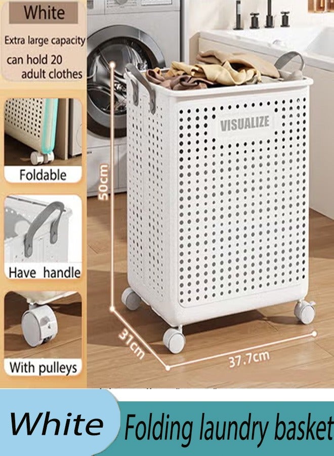 Folding Laundry Basket Multifunctional Dirty Clothes Basket Household Large-Capacity Storage Sundries Storage Basket Bathroom Storage Basket，Lightweight Foldable Laundry Bin, Space-Saving Laundry Hamper,  Laundry, Travel  - Image 1