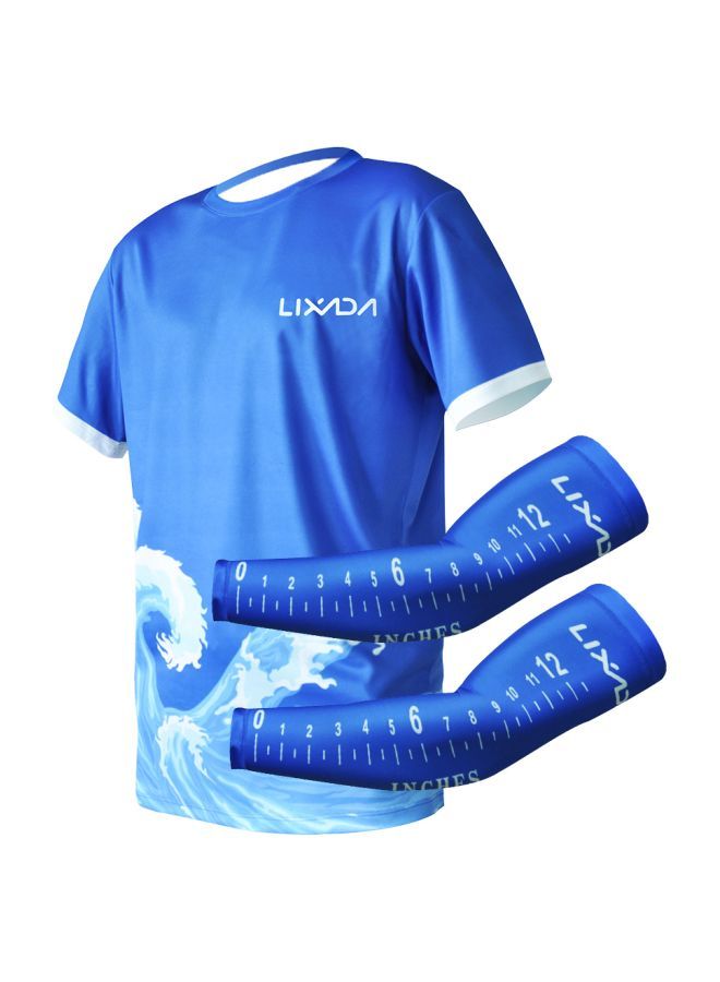 NIBEMINENT Short Sleeves Fishing T-shirt With Arm S - Image 1