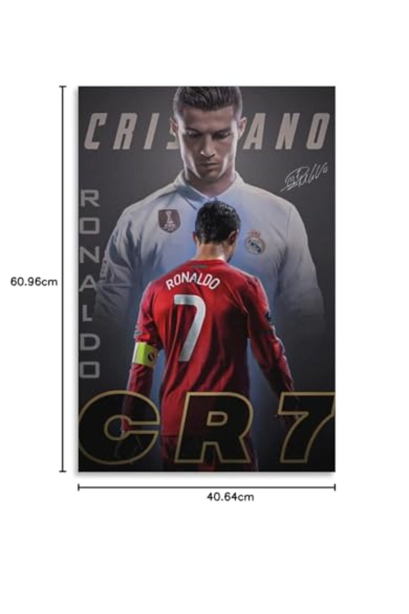 Cristiano Ronaldo Poster 1 Wall Art Canvas Print Poster Home Bathroom Bedroom Office Living Room Decor Canvas Poster Unframe: 16x24inch(40x60cm) - Image 2