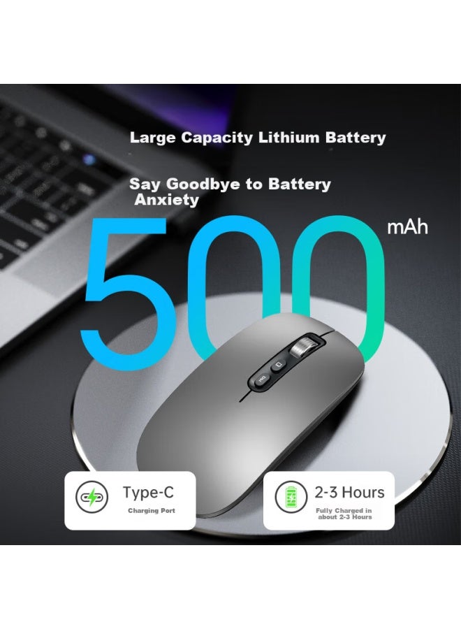 Venfish Wireless Bluetooth Mouse Silent Mouse Three Mode Office Gaming Mouse Suitable For Xiaomi Apple Lenovo Desktop Laptop Tablet Ipad Portable Rechargeable - Image 5