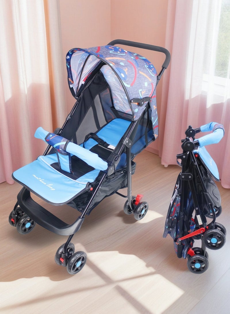 Ultra Lightweight Foldable Travel Stroller Multi Position Reclining Seat Adjustable Canopy Foldable Storage Basket NO.1102 - Image 1