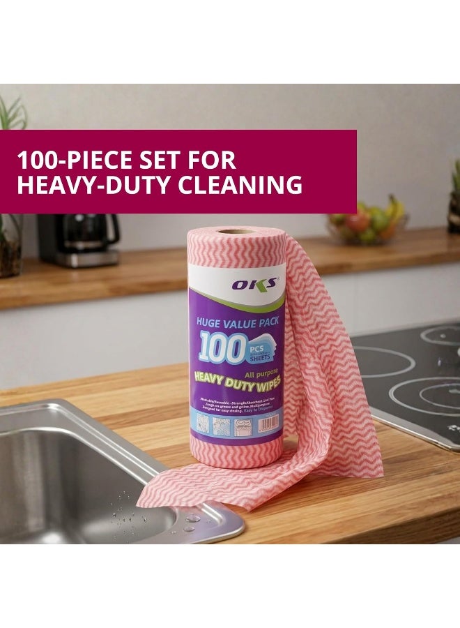 Home Dwell 100 Pcs Spun lace Cleaning Rags – 35gsm Reusable Cleaning Towels (70% Polyester, 30% Viscose) – Multi-Purpose, Absorbent & Durable Cloth Wipes for Home, Office & Industrial Use - Image 3
