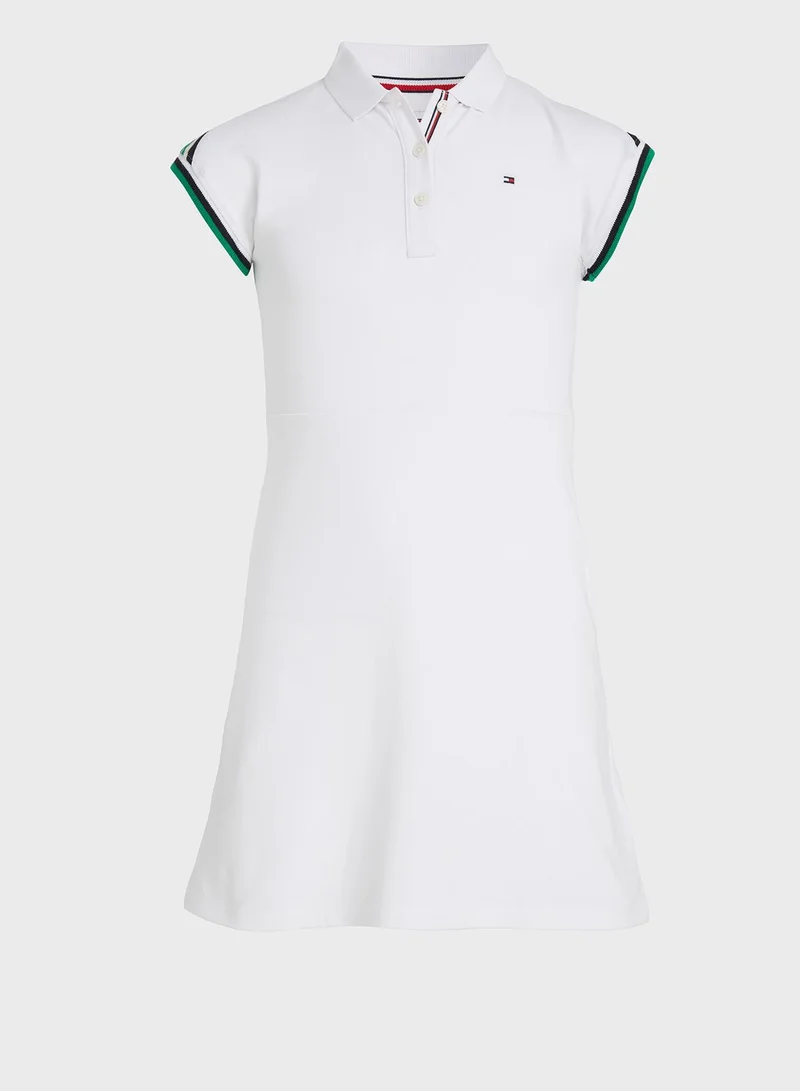 TOMMY HILFIGER Collared White Dress