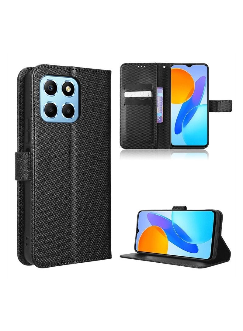 Flip Wallet Cover Case for Honor X6 Black - Image 1