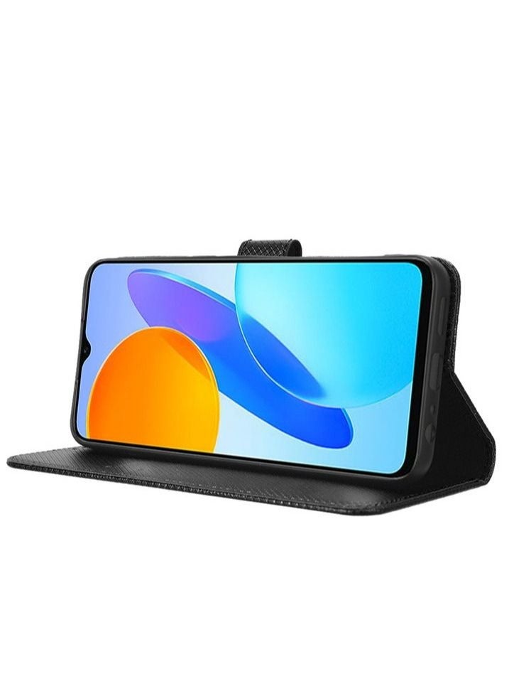 Flip Wallet Cover Case for Honor X6 Black - Image 2