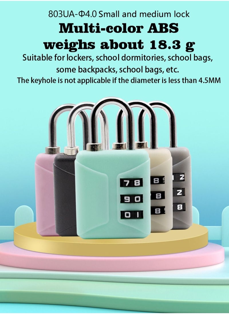 KASTWAVE - 6 PCS Suitcase Locks, Mini Colored Combination Padlock 3 Digit Combination Lock For Luggage Backpack Gym Locker Drawer Hasp  Matching Game Travel - Image 1