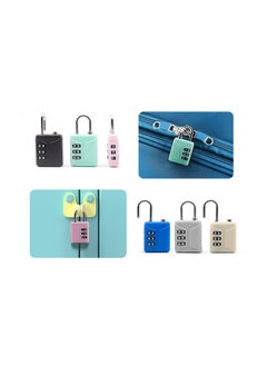 6 PCS Suitcase Locks, Mini Colored Combination Padlock 3 Digit Combination Lock For Luggage Backpack Gym Locker Drawer Hasp  Matching Game Travel