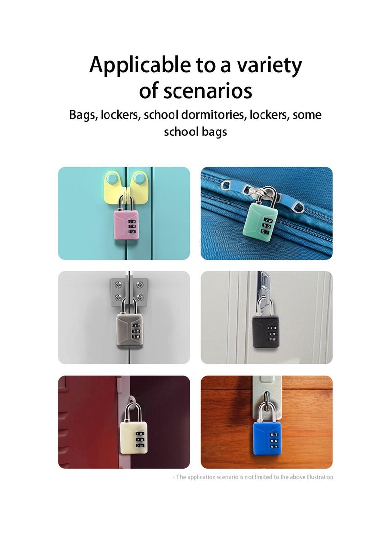 KASTWAVE - 6 PCS Suitcase Locks, Mini Colored Combination Padlock 3 Digit Combination Lock For Luggage Backpack Gym Locker Drawer Hasp  Matching Game Travel - Image 1