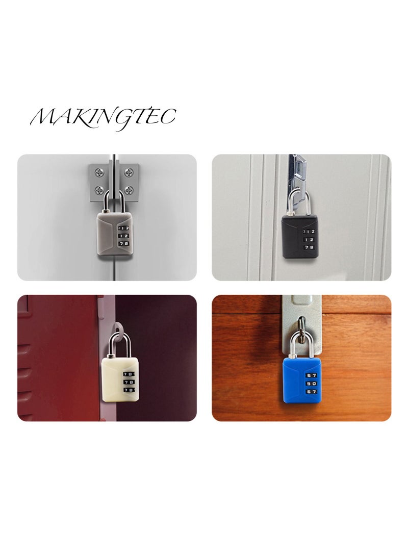 KASTWAVE - 6 PCS Suitcase Locks, Mini Colored Combination Padlock 3 Digit Combination Lock For Luggage Backpack Gym Locker Drawer Hasp  Matching Game Travel - Image 1