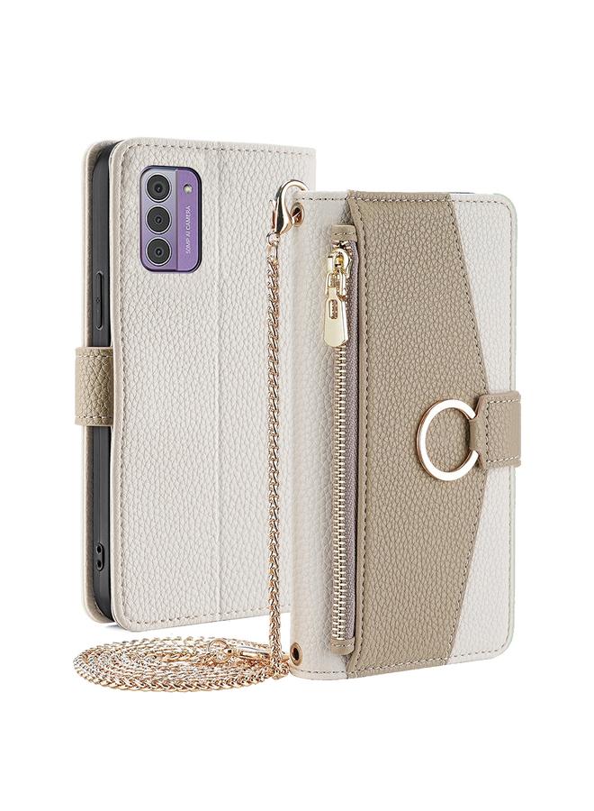 اس-توب جراب هاتف Nokia G42 5G Crossbody مصنوع من الجلد بنسيج الليتشي - Image 1