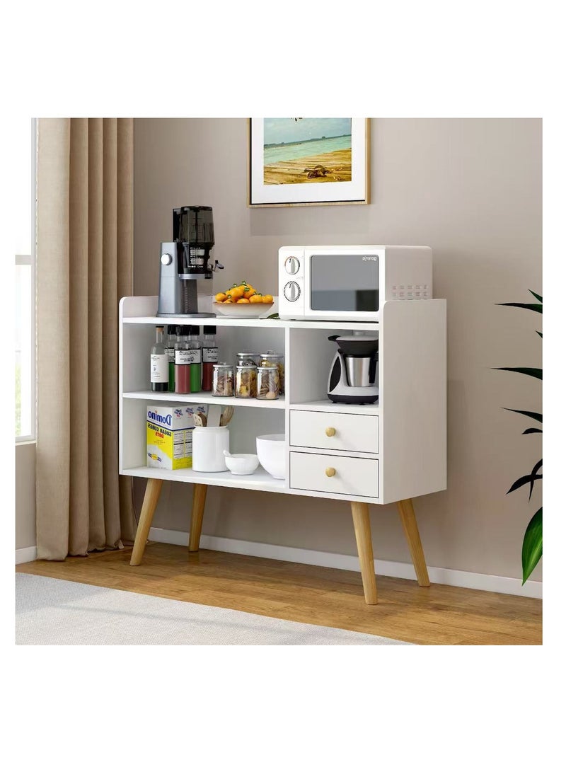CityRiya-Long Kitchen Storage Cabinet,Modern Buffet Side Cabinet,Coffee Corner Cabinet,Entryway Sideboard and Buffet Modern Design,Coffee Corner Cabinet for Living Room or Office with Doors and Drawers and Microwave Stand,for Kitchen, Dining Room, Living Room(ZWG008)  - Image 1