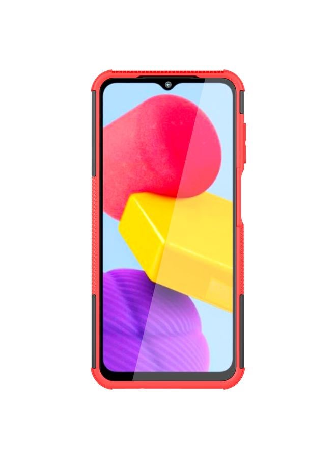 S-TOP Case For Samsung Galaxy A04 / M13 5G Tire Texture TPU + PC Phone Case with Holder - Image 4