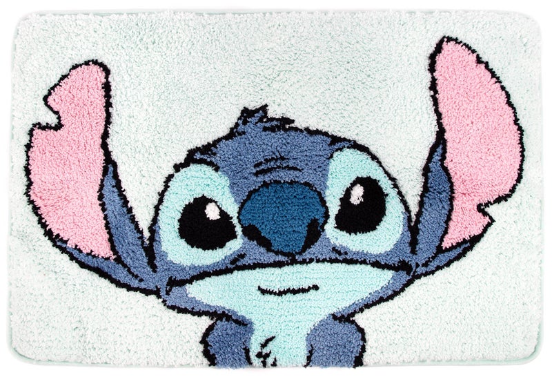 Jay Franco Disney Lilo & Stitch Floral Fun Tufted Polyester Bath Rug, Kids Bath (Official Disney Product) - Image 1