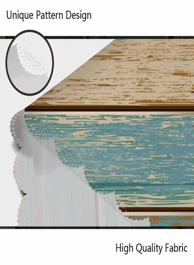 AOYEGO Wooden Textures Tablecloth Round Table Cloth Retro Stripe Plank Old Paint Graffiti Polyester Tablecloths 60 Inch for Dining Room, Party, Banquet - Image 5