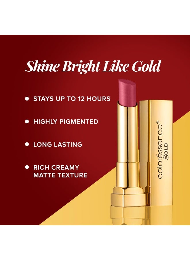 Coloressence Pure Matte Lipstick, Coral Haze, 3.3gm | Long Lasting | Highly Pigmented | Rich Creamy Matte Texture | Lightweight | Smudgeproof - Image 3