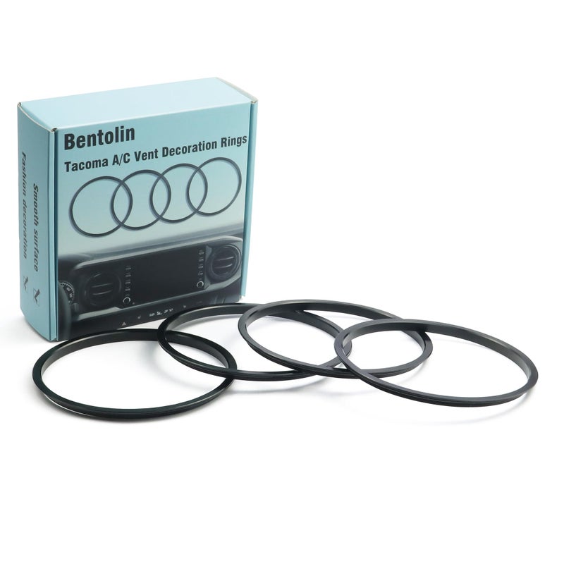 For 20162023 Tacoma AC Vent Ring Outer Cover Air Conditioning Outlet Trim Decoration Toyota Tacoma Accessories 4 Piece KitBlack