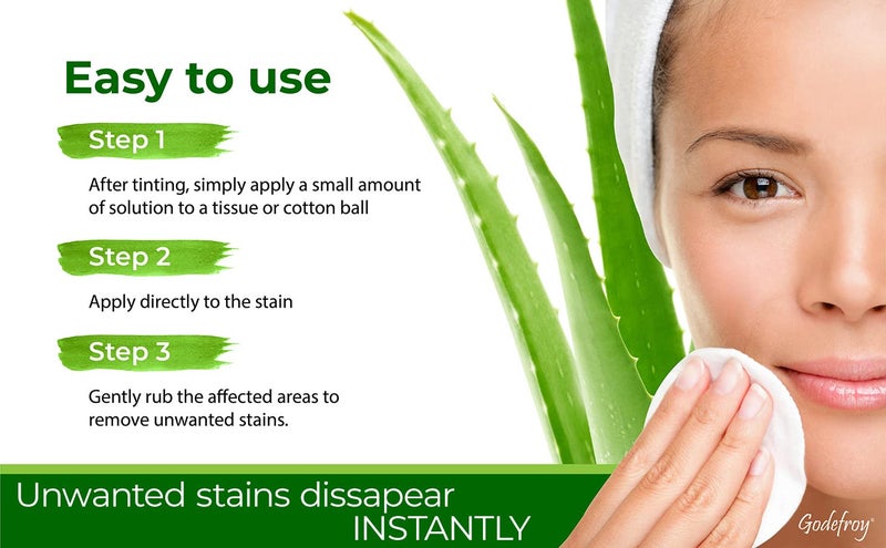 Godefroy Stain Remover For Hair Color, Hair Dye, Eyebrow and Eyelash Enhancer - Remove Unwanted Stains From the Hair or Skin, Infused with Aloe Vera (4 Ounce, 40 Applications) - Image 3