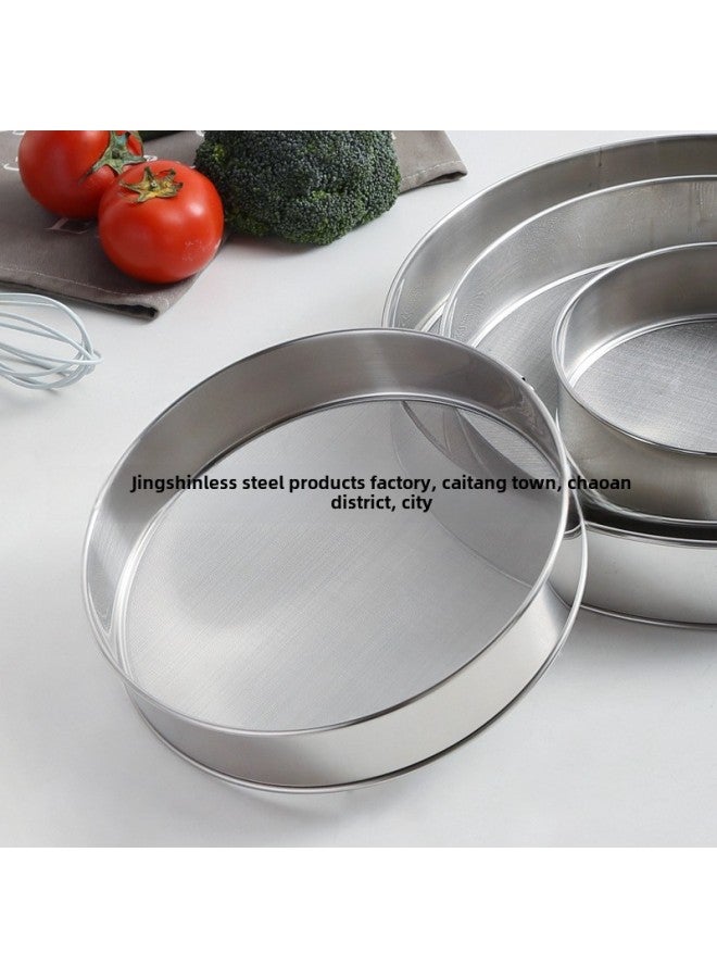 Thickened 60-mesh 304 Stainless Steel Handheld Ultra-fine Flour Sieve For Baking Noodle Shops Durable Kitchen Utensil-Specifications:-Steel Ring 201-Net 304-No Hook -- 20cm (boxed With 0.8)  - Image 2